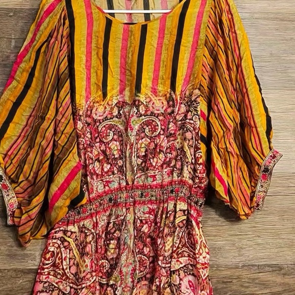 Tanvi Kedia Vibrant Striped Long Sleeve Dress - Picture 7 of 9